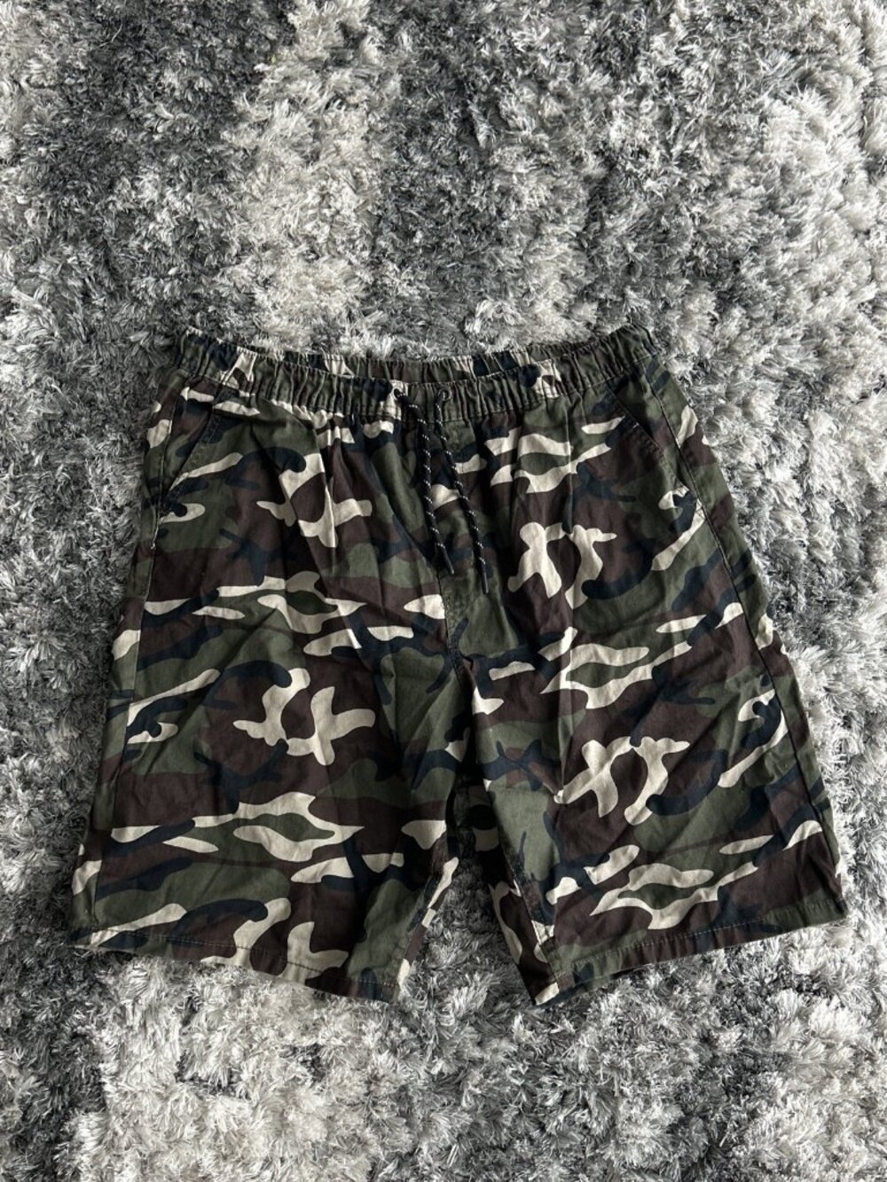 Camo Xl X Large All Over Print Short Military Y2K Style Adjustable Sz XL